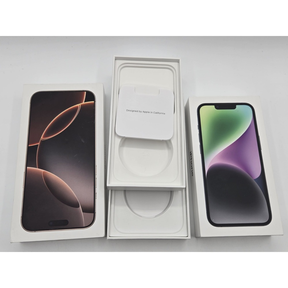 Iphone Box Lot Of 2 Iphone‎ 16 Pro Max & Iphone 14 Empty Boxes Only